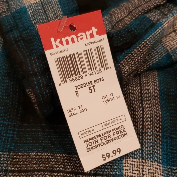 B1G1! NWT! Wonder Kids Flannel button down! 5T - Picture 3 of 3